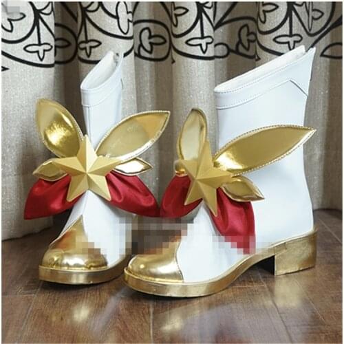 Game LOL Christmas Cos the Star Guardian Magical Girl Jinx Cosplay Shoes Girl Beautiful shoes