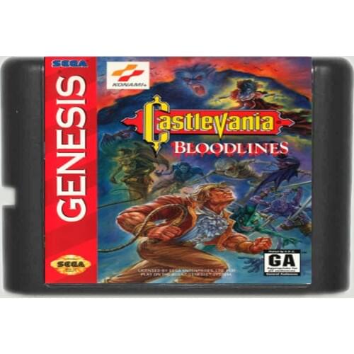 Castlevania Bloodlines 16 bit Game Card For Sega MegaDrive & Genesis System
