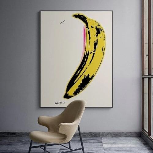 Andy Warhol "banana" Pop Art Canvas Painting Posters and Prints Quadros Wall Art Picture for Living Room Home Decoration Cuadros