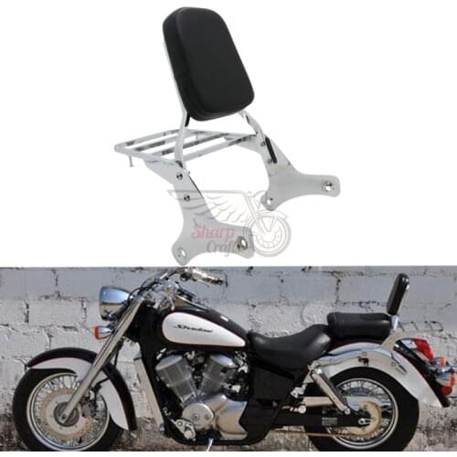 Motorcycle Passenger Backrest Sissy Bar Luggage Rack Pad Kit For Honda Shadow ACE VT400 VT750 VT 400 VT 750 C2 RC44 1997-2003