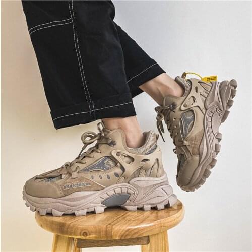 New Fashion Sport Shoes Men Personality Trendy Running Shoes Thick Soled Increased Men Sneakers Luminous Outdoor Walking Hombre