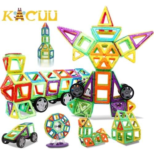 KACUU Magnetic Building Blocks DIY Building Toys For Kids Gift Accessories Constructor Designer Magnent Model Educational toys