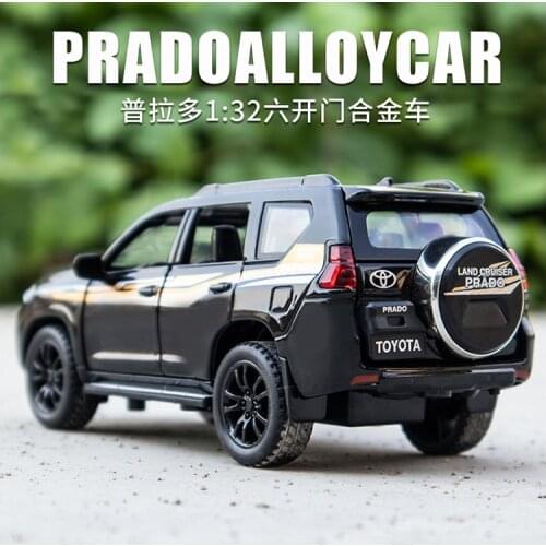 1：32Simulation childrens cross country toy car Prado domineering alloy car model childrens holiday gift