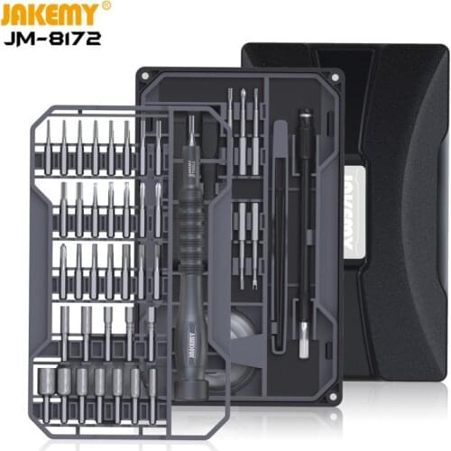 Jakemy JM-8172 Multifunction Screwdriver Repair Tool Set with S2 Magnetic Driver Bits for Home DIY Improvement for phone repair