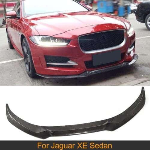Carbon Fiber Front Bumper Chin Lip Spoiler for Jaguar XE Sedan 4 Door 2015 2016 2017 Car Tuning Parts