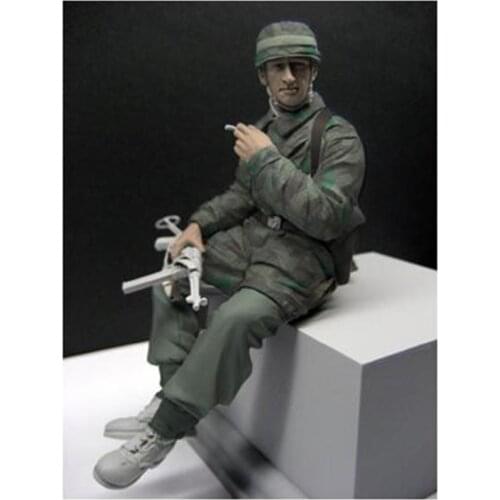 Resin Figure length 1/16 ancient man sit (NO BASE ) Model Unassambled Unpainted Figure Building Kit