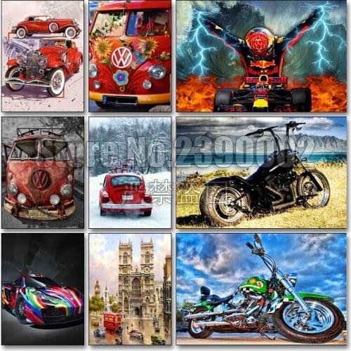 Full,Older Car,DIY,Diamond Painting,Needlework,Embroidery,Cross Stitch,square Rhinestone,Decoration,Crafts,Fashion,Art,Stickers