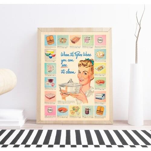 Kitchen Baking Cooking Retro Posters and Prints Decoration Canvas Wall Pictures Cookware Art Painting Gifts Home Decoration