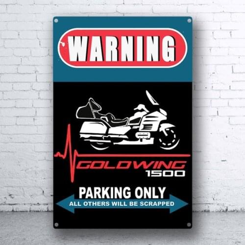 Warning Moto Honda Goldwing 1500 Parking Only Tin Sign Bar Pub Home Garage Poster Metal Poster Wall Art Decor