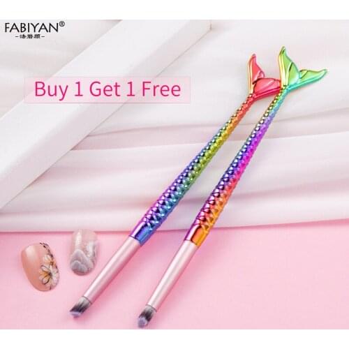 Mermaid Gradient Blooming Nail Art Painting Brush UV Gel Drawing Manicure Pen Tools