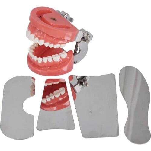 Cesoon 4Pcs/Set Dental Orthodontic Intra-Oral Stainless Steel Photographic Mirror Reflecter Dentistry Tools