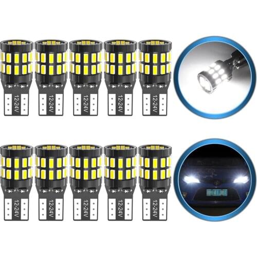 10x T10 W5W LED Canbus Bulbs 168 194 Car Parking Lights For Ford Mondeo MK3 MK4 Focus Fiesta Fusion Ranger C-max S-max Kuga F150