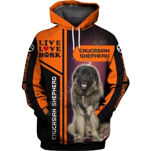 Caucasian Shepherd 3D Printed Hoodies Fashion Pullover Men For Women Sweatshirts Funny Animals Sweater Drop Shipping
