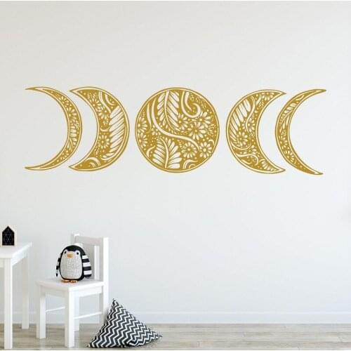 Moon phase vinyl decals mandala moon boho decals home bedroom living room window door decoration kindergarten kids gift decals29