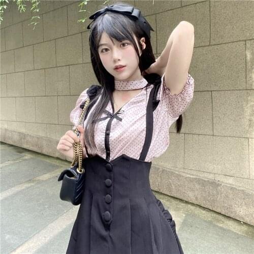 Kawaii Womens Dress Soft Sweet Pullover Camisole Dresses Japanese Girly Solid All-Match Female Clothing Sleeveless Streetwear