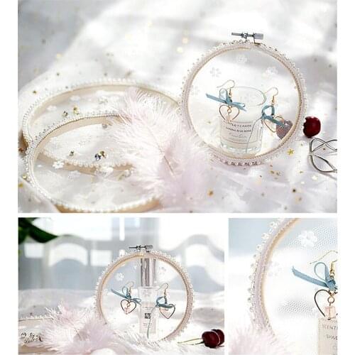 12/16CM Embroidery Hoop Photography Props Rings Cosmetics Manicures Shooting Photo Background Photography Display Props Hot