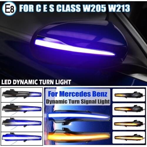 2pcs Dynamic Turn Signal LED Light Side Mirror Indicator For Benz W205 W213 GLC AMG For Mercedes Benz C E S GLC Class