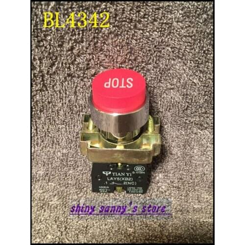 4Pcs BL4342 XB2-BL4342 1 NC Red Stop Sign Projecting Pushbutton Brand New