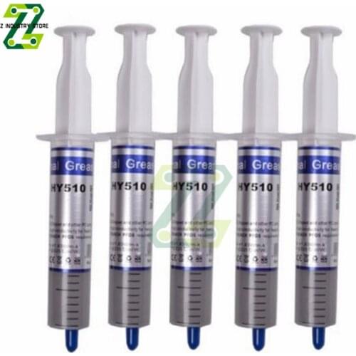 5PCS 30g HY510 Silicone Thermal Paste Heat Transfer Grease Heat Sink CPU GPU Chipset Notebook Computer Cooling Syringe