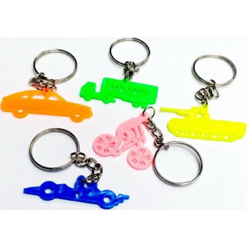 6X Colorful car truck figure Key chain Boys Kids Birthday Party Favors Favour Pinata Bag Filler Goody Gag Loot Cake Topper Gift