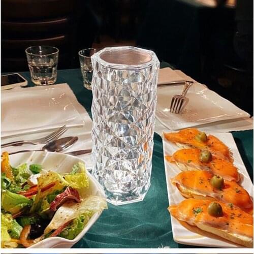 3 Colors Diamond Table Lamp Acrylic Decoration Light For Bar Bedroom Bedside Coffee Crystal LED Desk Lamps Gift LED Night Light