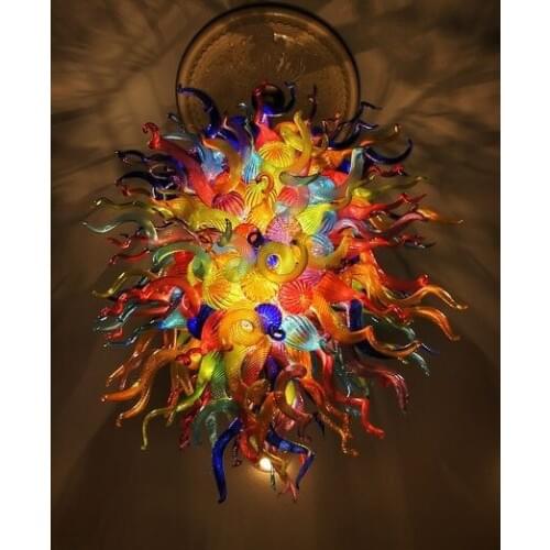 American Chandelier Multicolor Lamps Style Hanging DIY Hand Blown Glass Chandeliers Suspensions New House Decoration