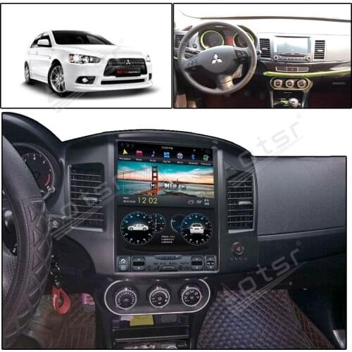 128GB Android Car Radio Player Multimedia Tesla Style PX6 For Mitsubishi Lancer EVO 2007+ Auto GPS Navigation DSP Carplay 4G SIM