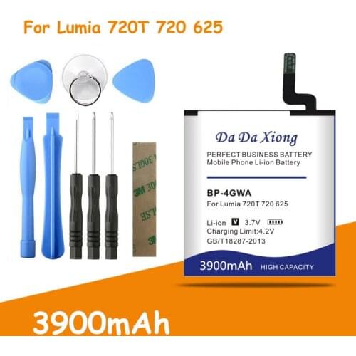 Free shipping 3900mAh BP-4GWA BP4GWA Li-ion Phone Battery for NOKIA Lumia 720T 720 625 625h Replacement batteria + free tools
