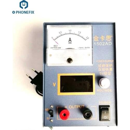15V 2A DC Power Supply for Phone Repair Digital DC Voltage Regulator Stabilizer Switch Power Supply with Lead Probe Needle Tip