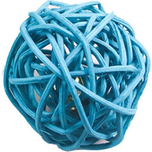 Dorakitten 1pc Cat Ball Toy Hollow Out Rattan Built-In Bell Decor Cat Interactive Toy Cat Play Toys Pet Supplies Random Color