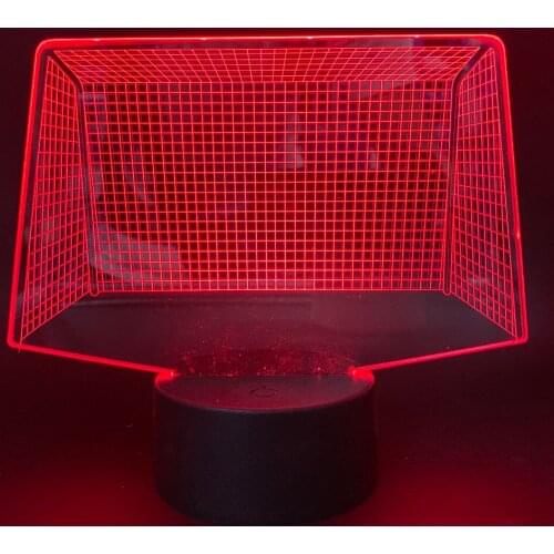 Football Gate 3D Table Lamp LED Nightlight Laser Engraving Night Light Atmosphere Color Change Home Decor Friends Birthday Gift