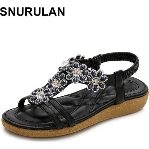 SNURULAN Classic Fashionable Roman Womens Gladiator Sandals cute summer ankle strap sandals wedge shoe with a strap on the back