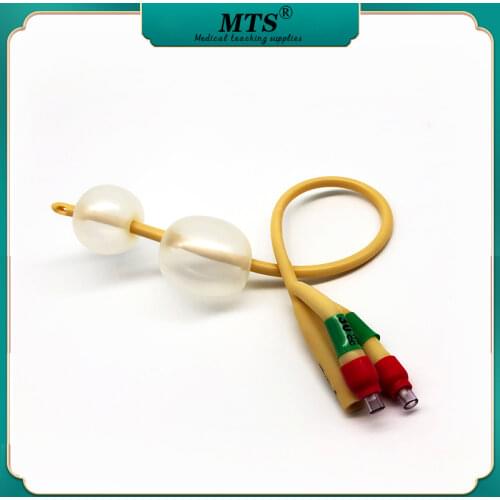 3 way double balloon latex foley catheter silicone coated sterilized urethral catheter male sex urinary catheter 10pcs