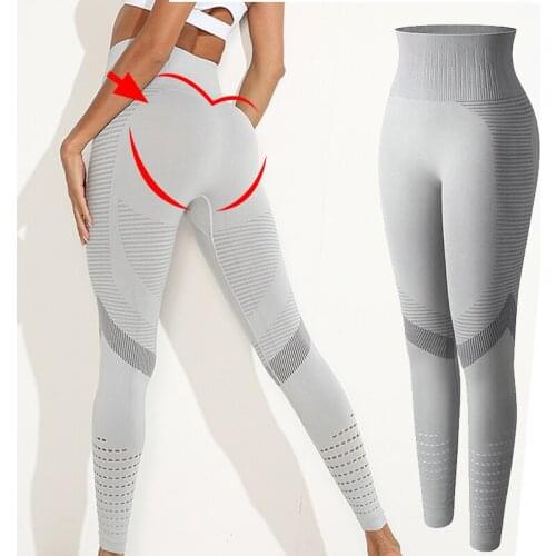 Fitness Leggings Women Seamless High Waist Push Up Leggins Hollow Out Breathable Quick-drying Workout Femme Jegging Plus Size