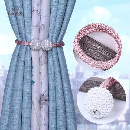 Parel Magnetische Gordijn Clip Gordijn Frame Gesp 19 Kleur Gesp Clip Hangen Bal Gesp Tie Terug Gordijn Accessor home Decor 1Pcs