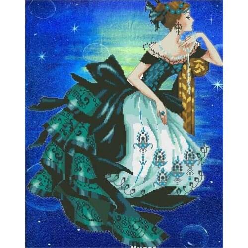 25-MD-147 with draw fabric cross-stitch cloth with beaded metal thread cross-stitch kit styles cross stitch kit