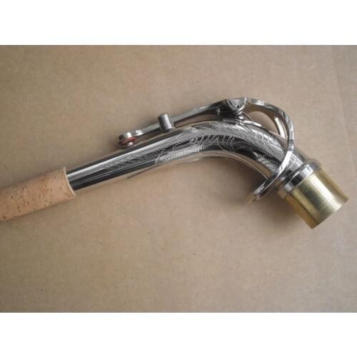 New Alto saxophone neck Nickel plated carved designs Sax Accessories