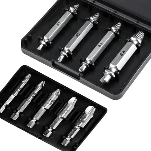 Wholesales double Ended Damaged Screw Extractor Broken Breakage Head Screw Extractors Wood Bolts Remover Extract Drill Tool