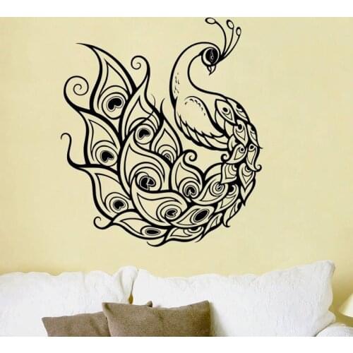 Peacock Wall Decal Sticker Art Decor Bedroom Design Mural Vinyl Birds Animals Home Decor Living Room Decoration