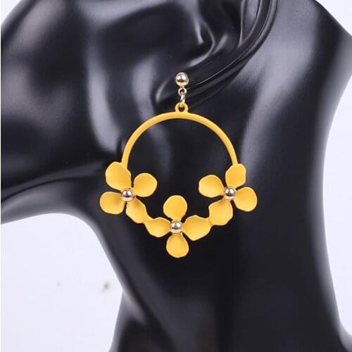 Multicolor Earrings 2020 simple geometric hanging women simple fashion trendy jewelry accessories for women kpop earrings
