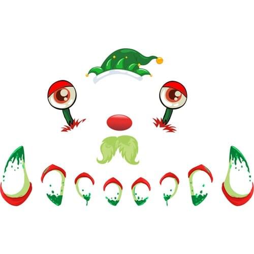 Christmas Stickers Funny Christmas Theme Garage Door Refrigerator Stickers Festival Decoration Props Supplies Christmas Decora