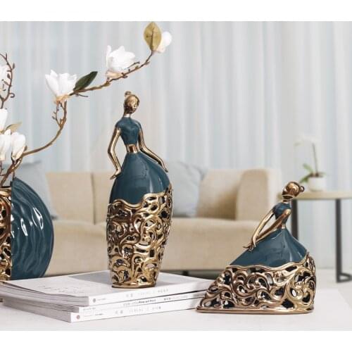 Nordic Light Luxury Girl Ornament Creative Wedding Gift TV Cabinet Living Room Decoration Handicraft Decoration D305