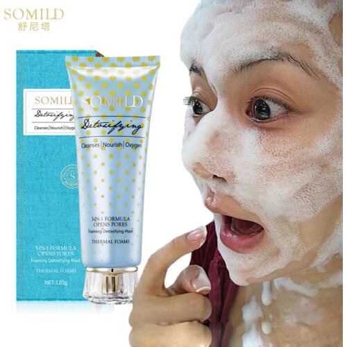 SOMILD Oxygen Bubble Detox Foaming Facial Mask Deep Clean Remove Blackhead Skin Care Face Mask Acne Treatment Korean Cosmetics