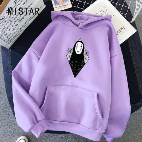 Cartoon Hoodie Women Hooded Pullover Japanese anime Hoodies Sweatshirt Printed Kaonashi Fashion tops Hoodie streetwear Dopr ship