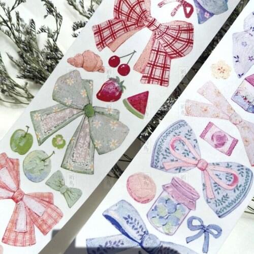 1 Loop 6cm X 90cm Cute Washi Tape Bow Special Oil Collage