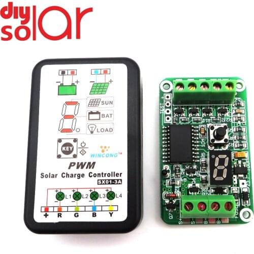 3A 6V 12V 3.7V 3.2V 7.4V 11.1V 18650 26650 LI-ION LiFePO4 Battery Solar Panel Charger Controllers Regulator Park Street Garden