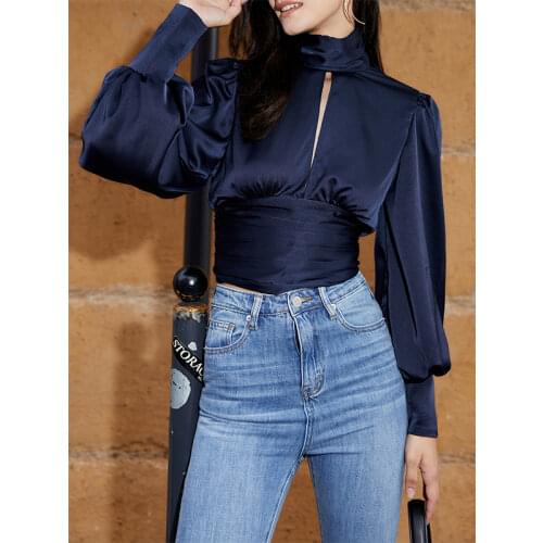 Amyenjoylife Womens Silk Shirts