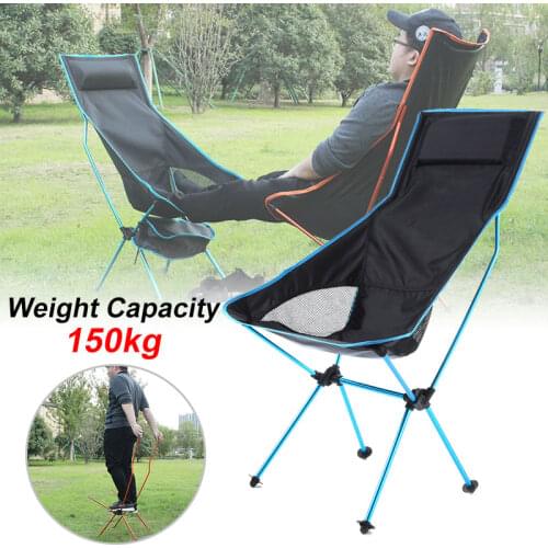 Large Fishing Chair Camping Chair Portable Foldable Outdoor Furniture Beach Chair BBQ Picnic Beach Ultralight Office Lunch Break