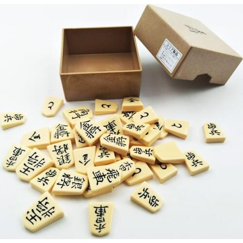 BSTFAMLY Organic Japan Shogi 27*25*5cm 40 Pcs/Set International Checkers Folding Sho-gi Chess Game Table Toy Gift Children JA01