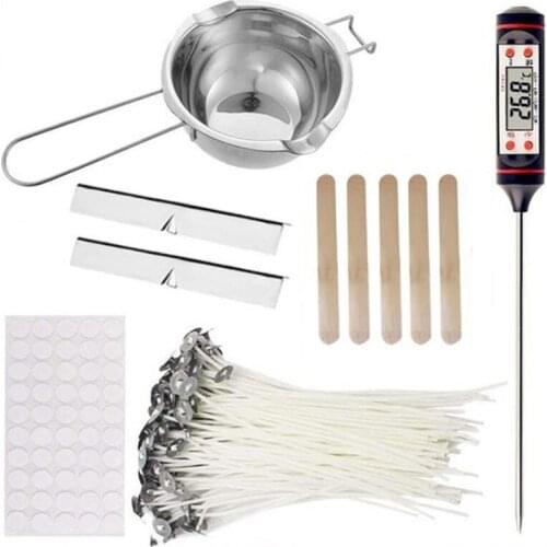 DIY Candle Crafting Tool Kit,DIY Candles Craft Tools Candle Wick Wax Melting Pot Candle Making Tool for Beginner